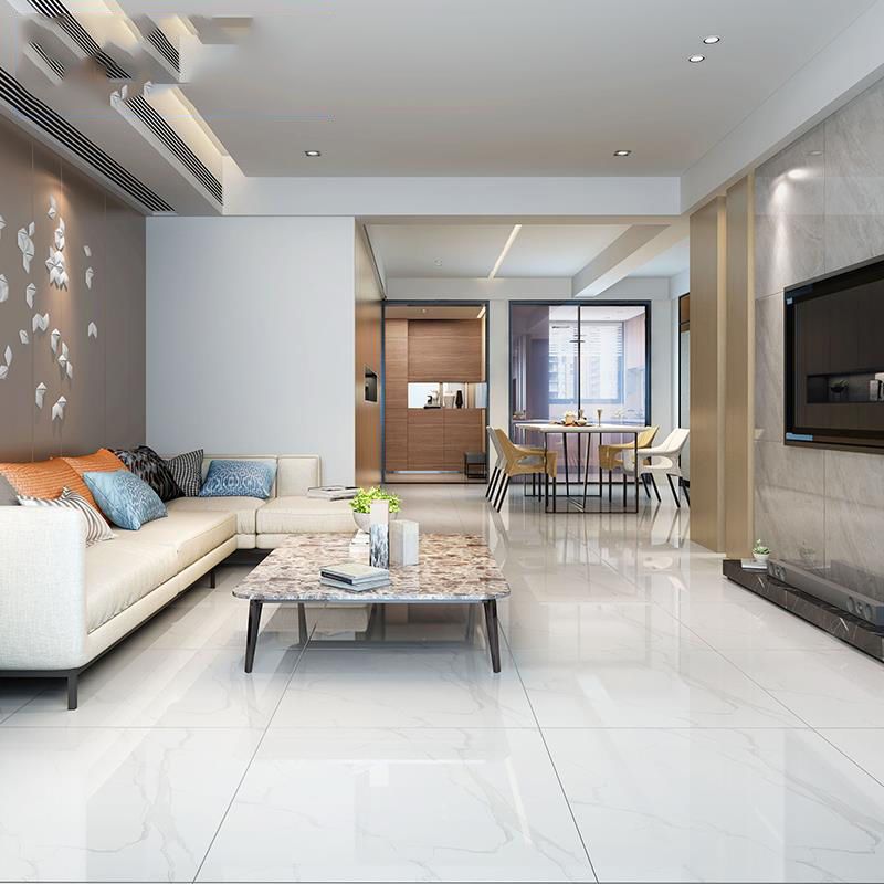 地板砖800x800负离子通体大理石瓷砖80x80客厅防滑耐磨地砖佛山砖云灰