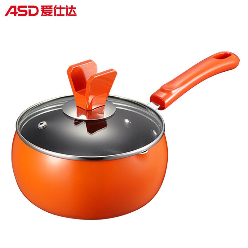爱仕达(ASD) WG8916 奶锅 辅食锅 不粘锅炫彩 16CM 宝宝辅食锅 泡面煮奶小锅 明火专用