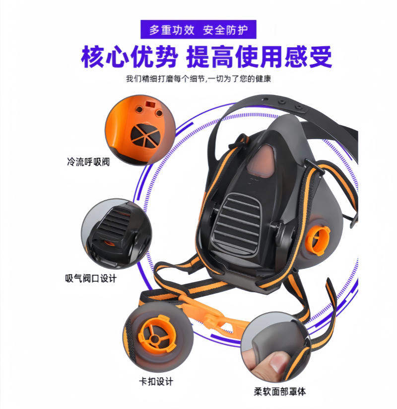 铁洋 呼吸防护面罩 TY-HX009 套高清大图