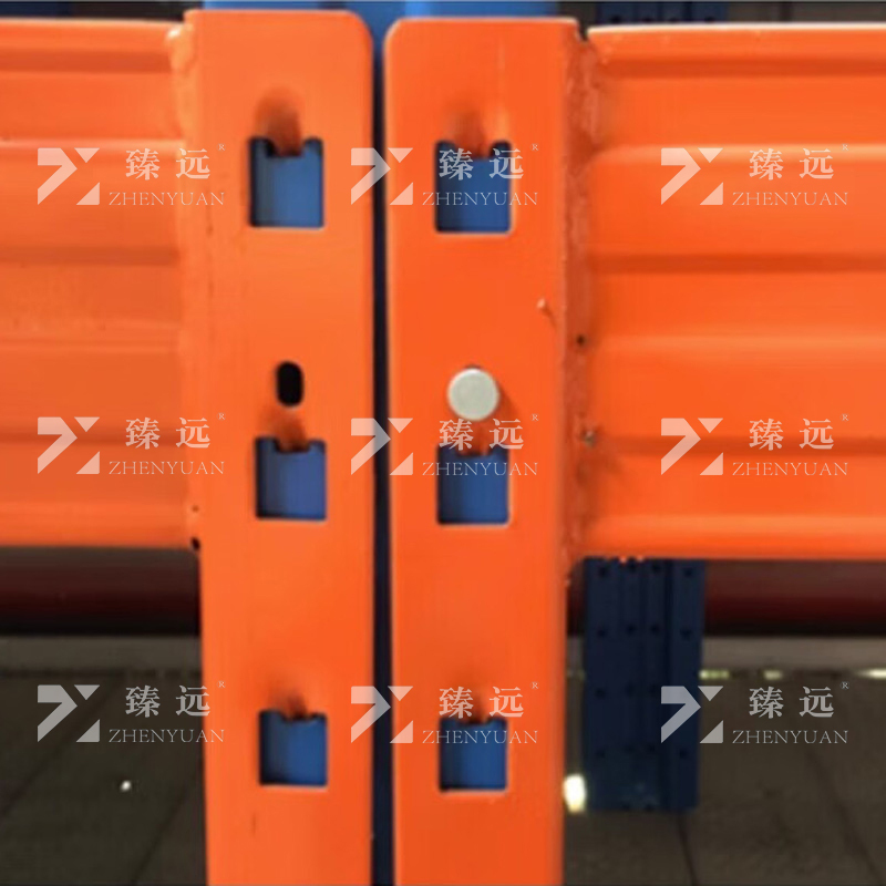 臻远 ZY4121446 重型货架仓储高位货架单层称重2000kg 蓝橘色主架2层高清大图