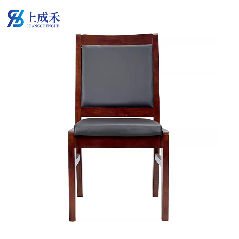 上成禾实木办公椅平头把高清大图