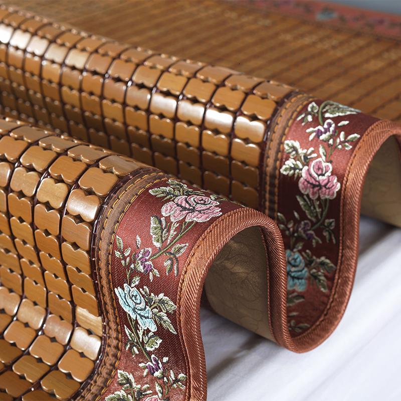 美帮汇折叠麻将席凉席单人学生宿舍凉席1.0米双竹席1.5米1.8m床席子夏季高清大图