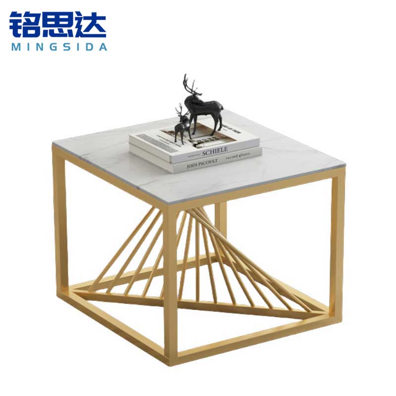 铭思达岩板茶几方几60cm个高清大图