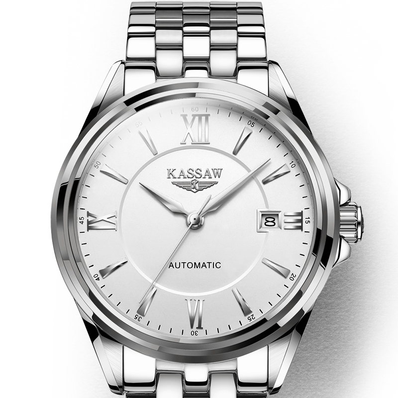 卡梭kassaw手表男自动机械表进口机芯时尚商务防水手表日历男表skk818