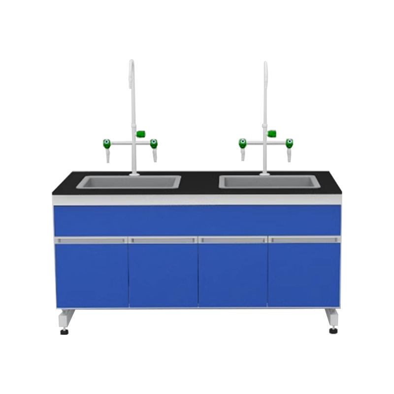 臻远 ZY-SYT-17 实验室 工作台化验室操作台化验桌 1.5米双水槽台