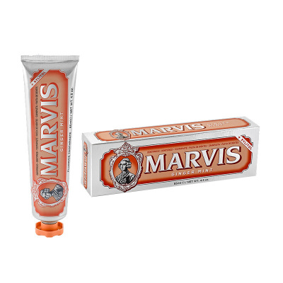 [防牙周炎]Marvis玛尔斯 橙色生姜薄荷味牙膏85ml 清新口气