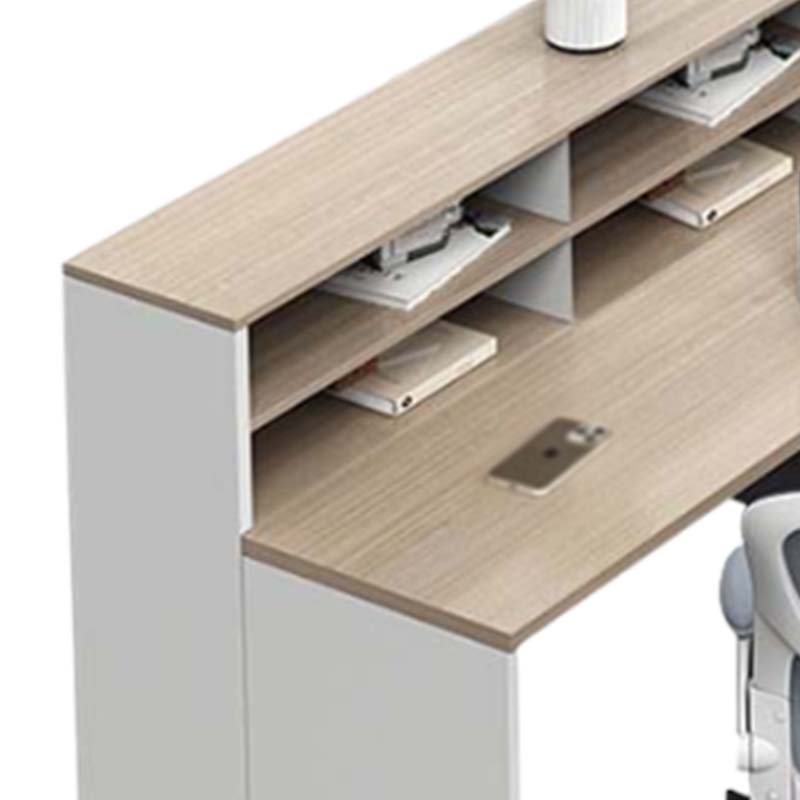 铭威盾职员办公桌员工位转角l型卡座电脑桌简约办公室桌椅组合F型单人位+活动柜+椅子高清大图