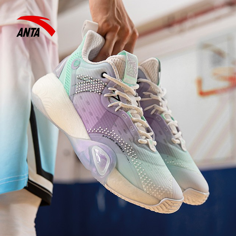 安踏水泥泡泡篮球鞋男鞋新款专业实战球鞋低帮耐磨运动鞋