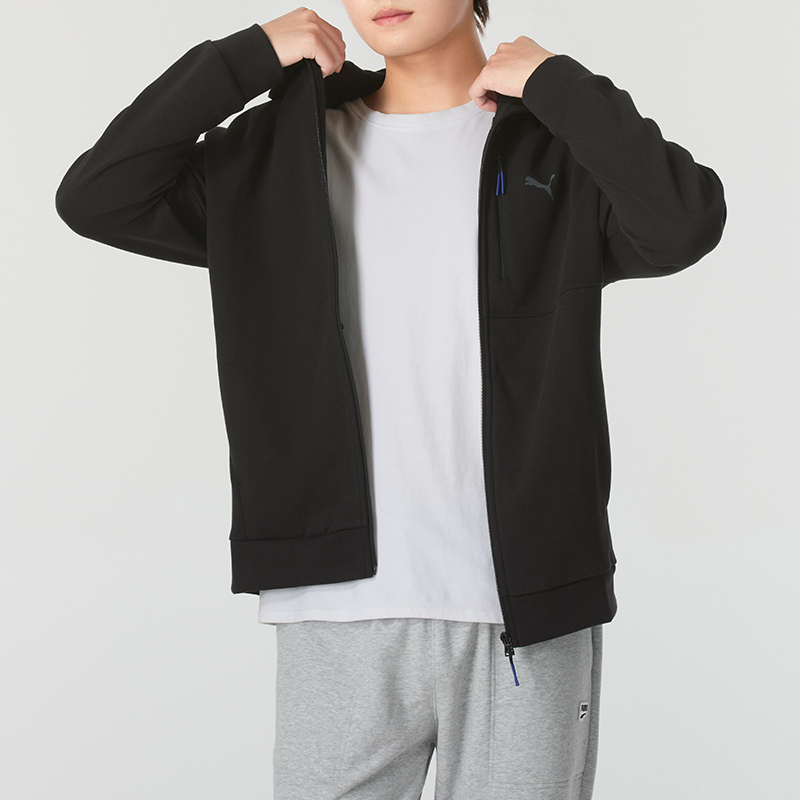 PUMA/彪马男装新款针织休闲运动透气连帽防风夹克外套684093-01 ZP
