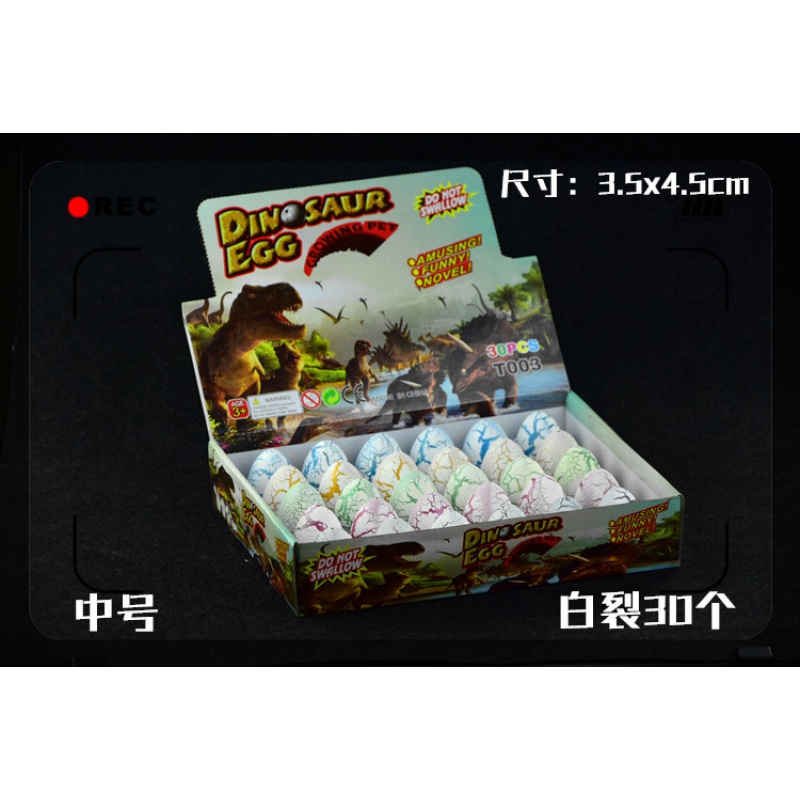 膨胀可能变孔龙大的泡在男生水里玩具孵化变形吸水恐龙蛋儿童 白裂中号恐龙蛋30个