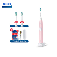 飞利浦(Philips) 电动牙刷 净齿呵护型 成人声波震动牙刷 力度感应 粉色 HX6806/02