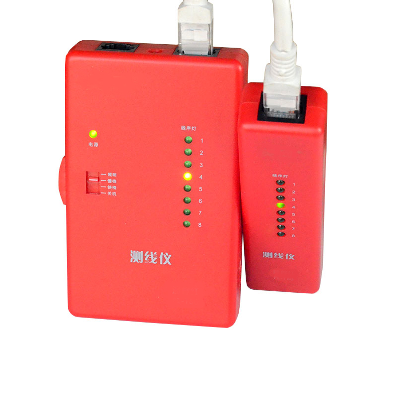 ABLEMEN 网线测试仪 电话测线仪 带LDE照明灯功能 测线器可测2-8芯任意线序