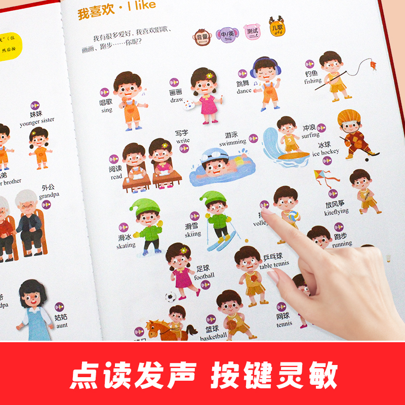 [醉染正版]会说话的认知小百科早教有声书 1-2-3-4岁幼儿手指点读绘本发声书一岁半婴儿两岁宝宝撕不烂书籍儿童中英双语高清大图