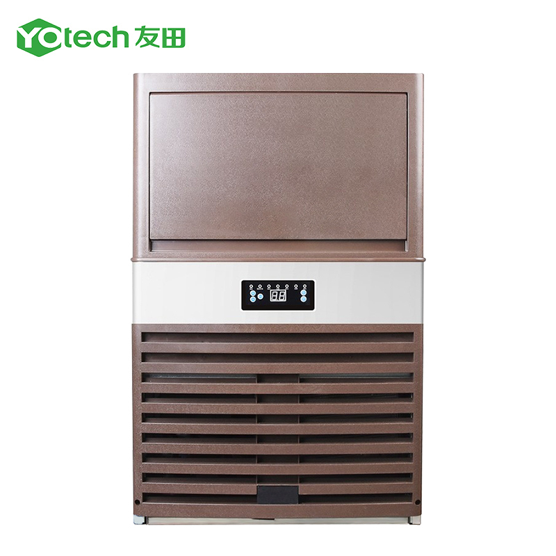 友田YOUTIAN制冰机大产量商用奶茶店小型酒吧KTV全自动方型冰块制造机BY-120PF60(落地式)