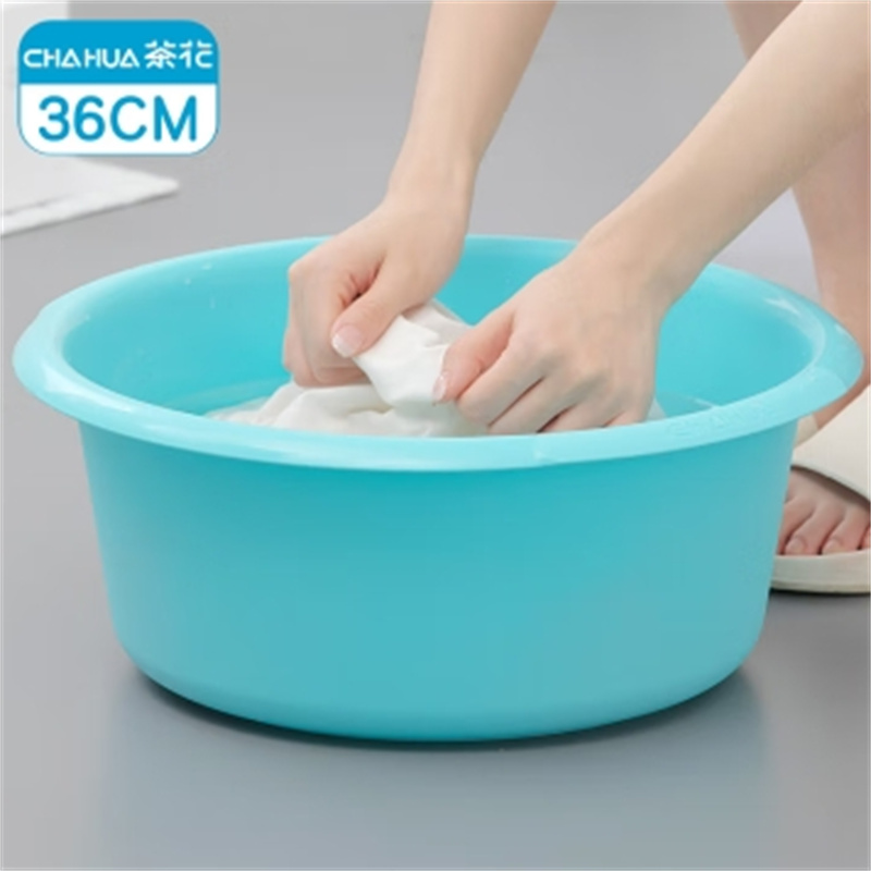 茶花(CHAHUA) 洗脸盆大号加深洗脚盆泡脚盆洗菜盆36cm(单位:个)颜色随机发货高清大图