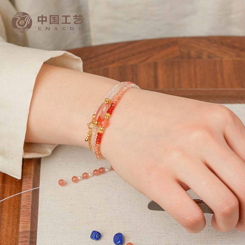 中国工艺时光四季彩宝系列项链《烈日夏语》高清大图