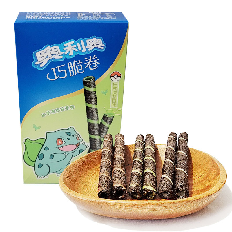 奥利奥可可脆卷盒装50g巧克力味香草抹茶草莓威化饼干休闲零食品