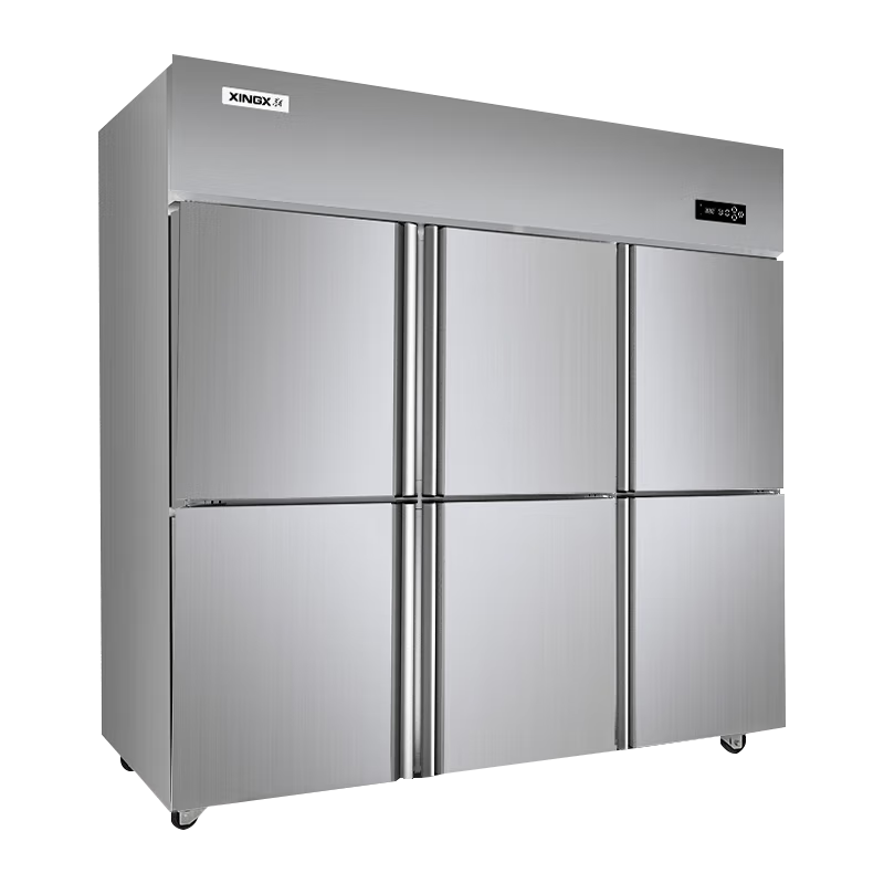 星星BC-1460FA六门全冷藏冰箱1400升商用风冷铜管立式冰柜冷藏冷冻饭店厨房学校食堂保鲜设备后厨专用风冷无霜