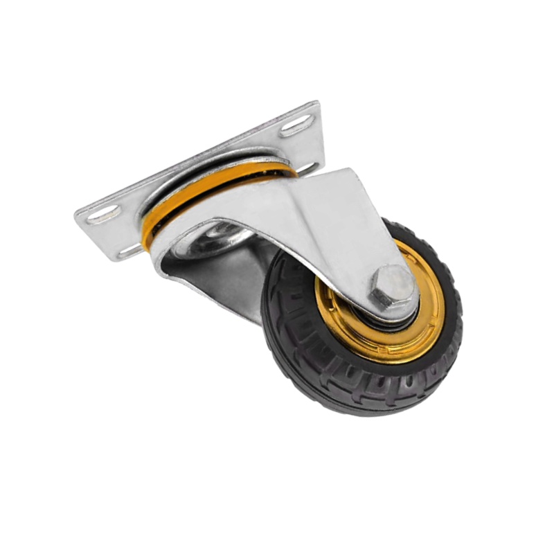 冰将 耐磨重型轻音橡胶底座万向轮 个高清大图