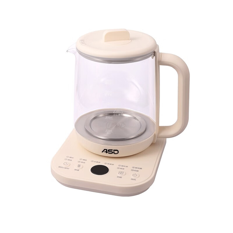 爱仕达 家用1.8L煮烧水壶全自动玻璃办公室小型花茶壶煮茶器 多功能养生壶AW-D18B917!高清大图