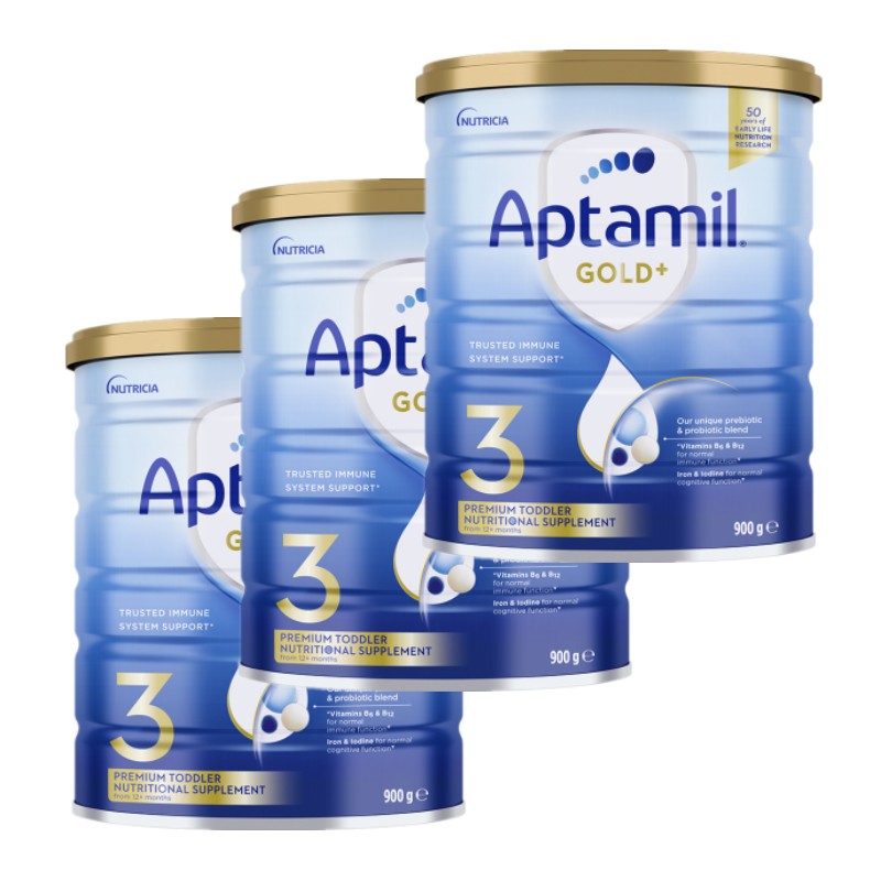 26年效期/Aptamil澳洲爱他美金装奶粉3段900g/罐装 1-2岁宝宝牛奶粉进口婴幼儿三段奶粉新西兰原产新旧随机高清大图