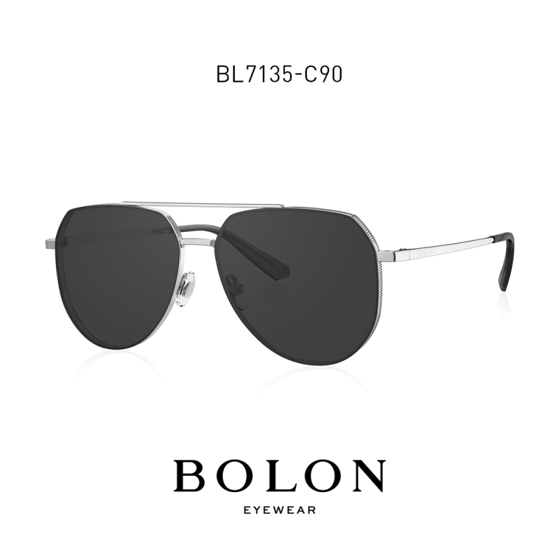 BOLON暴龙眼镜2021新品太阳镜男士偏光蛤蟆镜飞行员框墨镜BL7135
