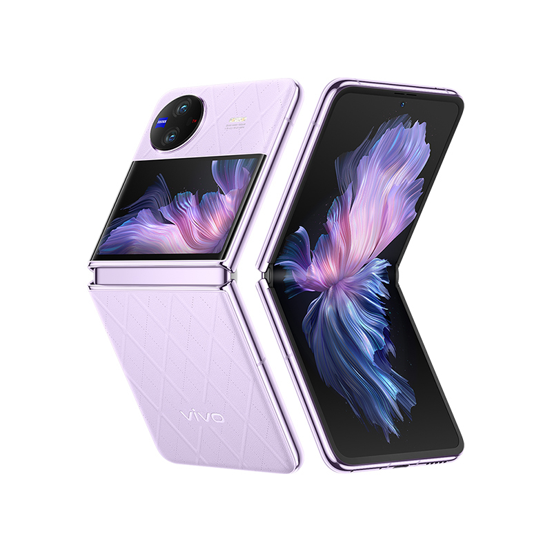 vivo X Flip 12GB+512GB 菱紫 5G全网通折叠屏新品手机 一代骁龙8+芯片5000万蔡司专业影像50万次无忧折叠44W闪充120Hz拍照学生游戏手机