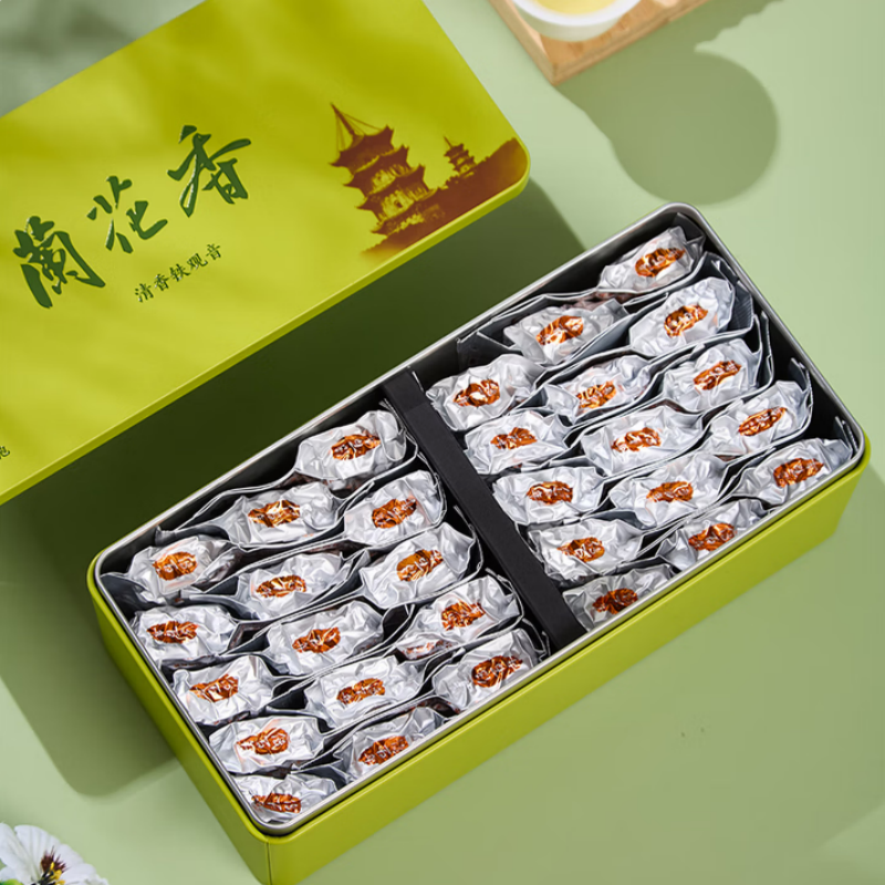 传百年茶叶[蘭花香] 清香铁观音礼盒装 225克/盒(7.5g*30泡)高清大图