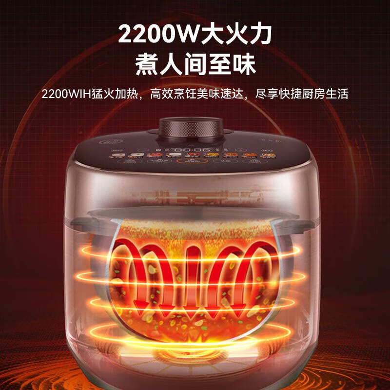 苏泊尔(SUPOR)电压力锅5L大容量球釜双内胆智能鲜呼吸高压锅 多功能家用快炖肉煲汤锅不锈钢SY-50FH79Q高清大图