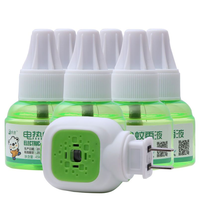 电热蚊香液家用插电式驱蚊器灭蚊水非无味液体补充装婴儿孕妇|6瓶单液+1器