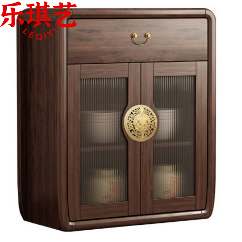 乐琪艺 新中式餐边 柜 二门 台高清大图
