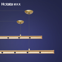 【实体店同款】好太太（HOTATA）晾衣架升降晾衣架手摇升降式晾衣架升降直杆两杆铝合金阳台升降式2.4米加粗 不安装