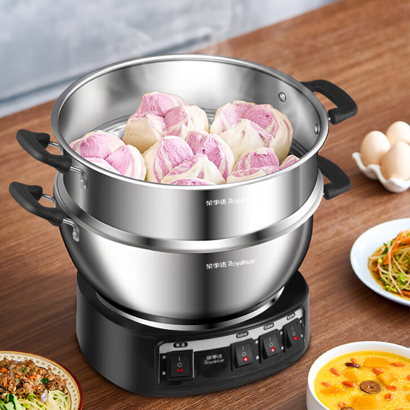 荣事达电炒锅6.5L家用大容量不粘炒锅单笼RS-FG34高清大图