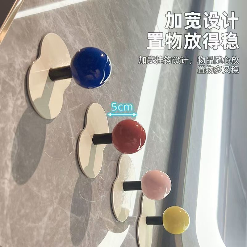 多巴胺ins风发箍发圈浴室收纳架子免打孔头绳发饰皮筋挂钩高清大图