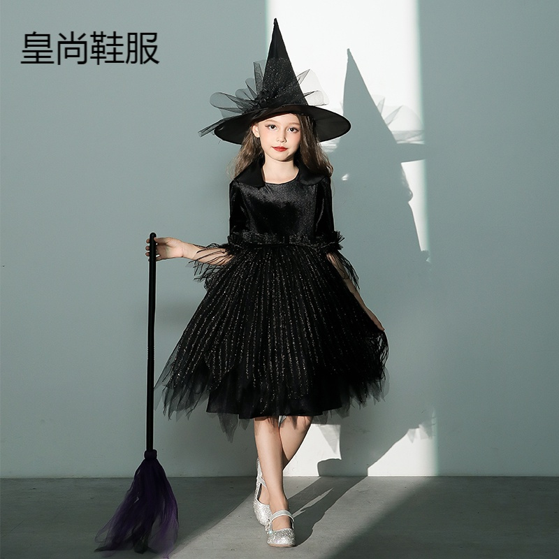 疆拓 Jiangtuo 唐装 民族服装 舞台服装 中式服装 新品直营 秋冬季儿童万圣节服装 女童巫婆连衣裙化妆舞会演出服女巫公主裙cosplay 价格图片品牌报价 苏宁易购皇尚鞋服专营店