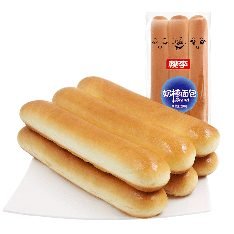 桃李奶棒面包240g