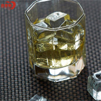 青苹果玻璃洋酒杯烈酒杯水杯套装威士忌酒杯 6只装八角杯200ML