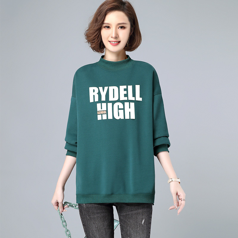 班俏banqiao 中长款卫衣女2020年新款女士卫衣套头冬装加绒卫衣女宽松