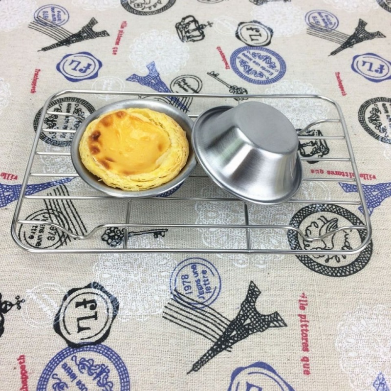 敬平(JING PING)蛋糕模具重复使用家用304不锈钢布丁烘焙厨房工具小蛋挞模蒸米糕 10个高清大图