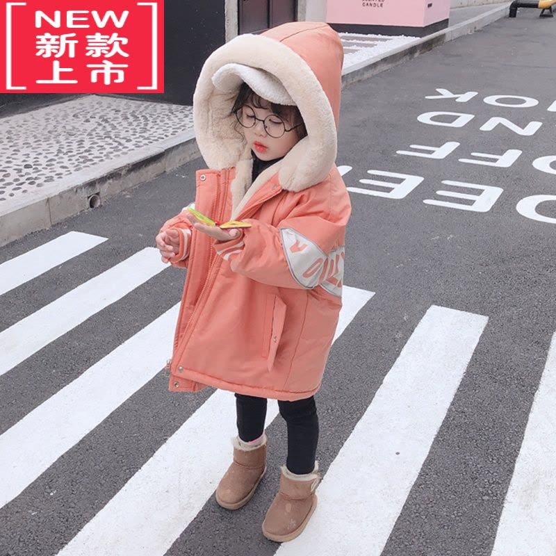可莉允欧洲站女童时尚外套2022秋冬新款儿童派克服棉衣洋气宝宝加绒棉袄棉服图片