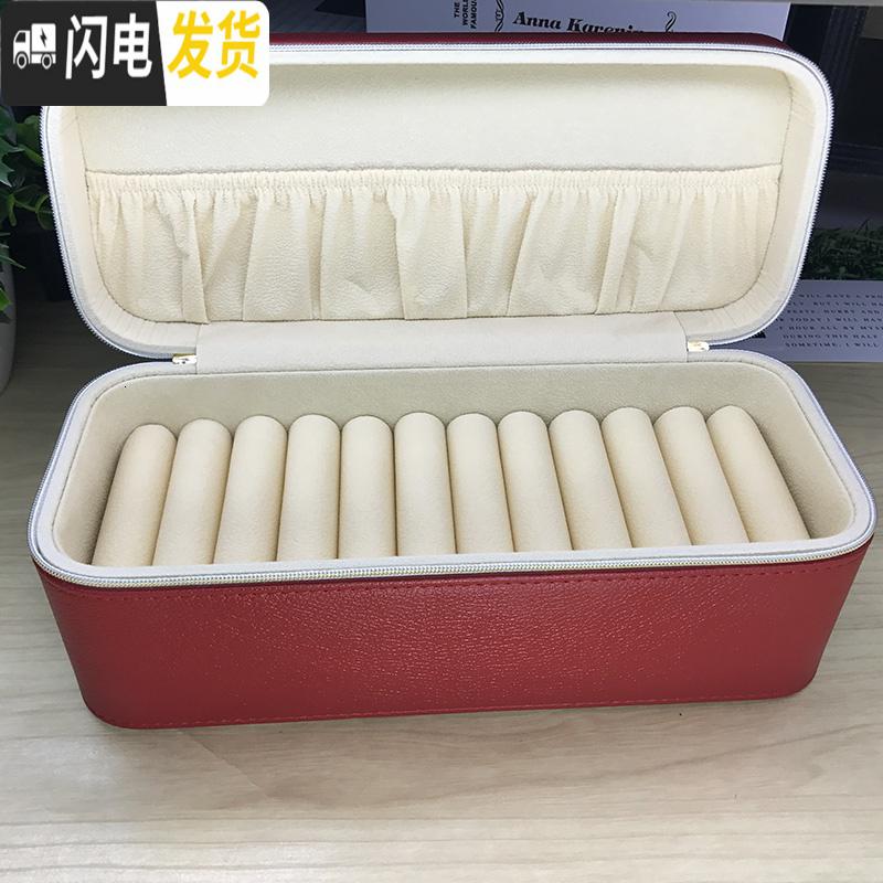 三维工匠玉手镯盒子绒布便捷首饰盒手镯收纳箱玉牌项链韩式手镯盒翡翠高清大图