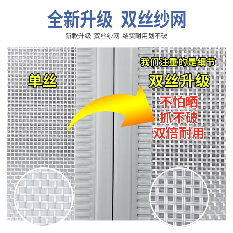尚源菁品 夏季防蚊蝇门帘 定制纱网宽50Cm高205Cm 单块高清大图