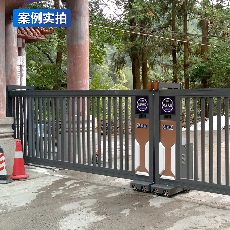 启功电动段滑门平移门铝合金电动伸缩大门每米QG-JZDHM13高清大图