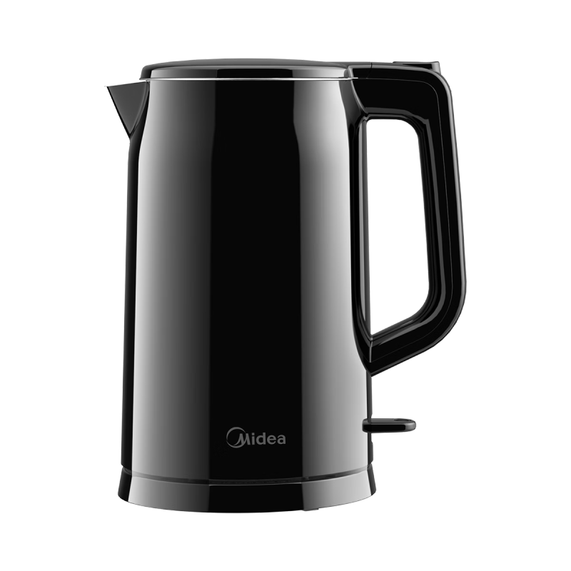 美的(Midea)烧水壶电水壶双层防烫热水壶大功率全钢一体无缝内胆电热水壶家用MK-AEK17S01