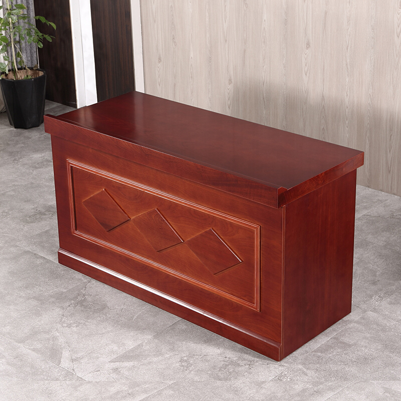 易企采 140CM演讲台无椅 贴木皮油漆发言台培训会议桌 单位:张