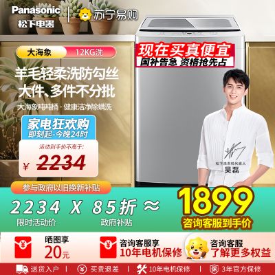 [大海象]松下12KG洗衣机家用大容量全自动波轮一级官方旗舰店K2M1
