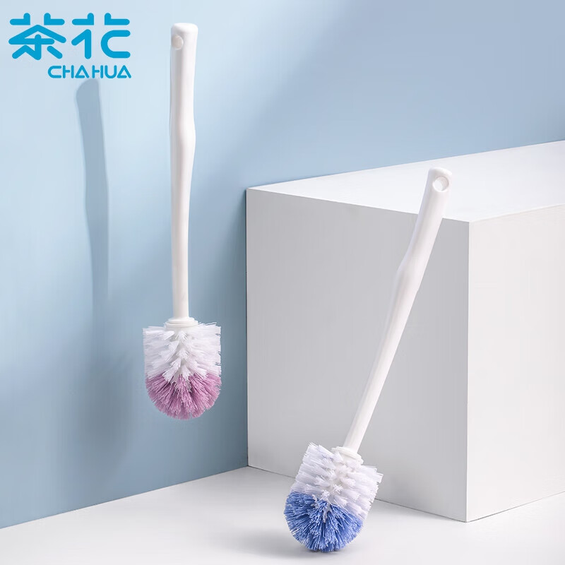 茶花 刷马桶刷子无死角神器长柄清洁硬毛卫生间浴室洗厕所洁厕刷*