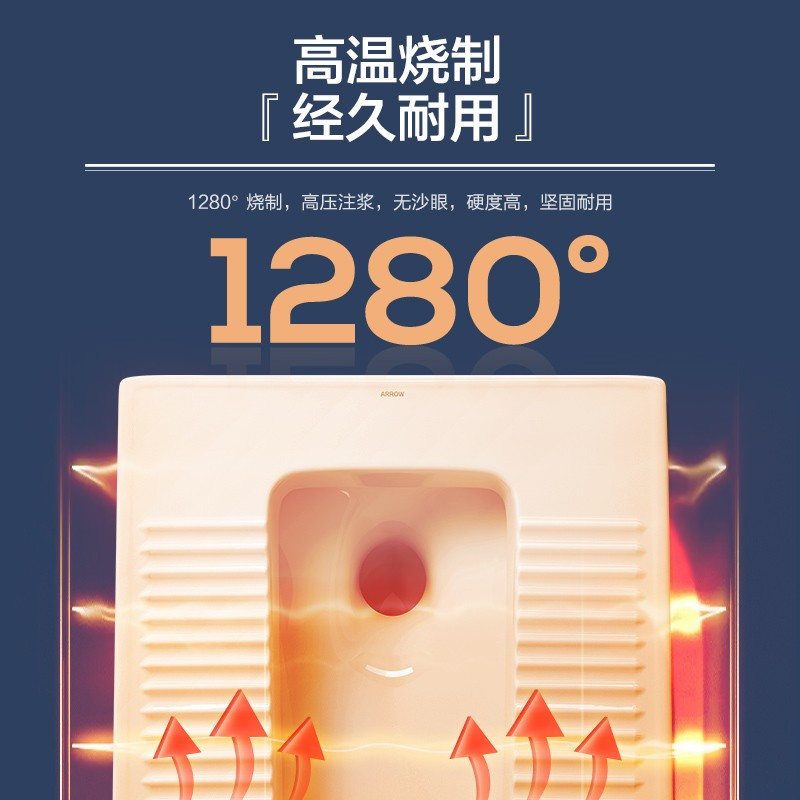 箭牌蹲便器蹲坑式卫生间便池便盆家用农村厕所大便器蹲厕水箱套装