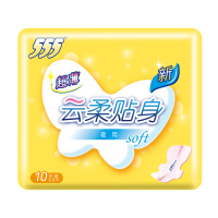 555卫生巾绵柔超薄日用夜用组合装轻薄透气贴身呵护4包25片装女生姨妈巾