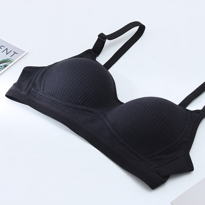 盛世尼曼日系白色内衣女无钢圈薄款大学生高中少女文胸聚拢收副乳小